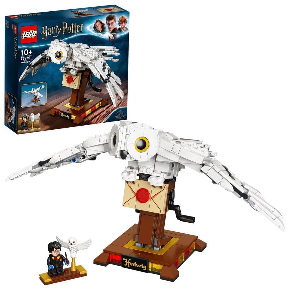 LEGO 75979 Harry Potter Hedwig the Owl Figure, Collectible Toy, Room Décor Display Model with Minifigure, Wizarding World Birthday Gifts for Kids, Girls and Boys with Moving Wings