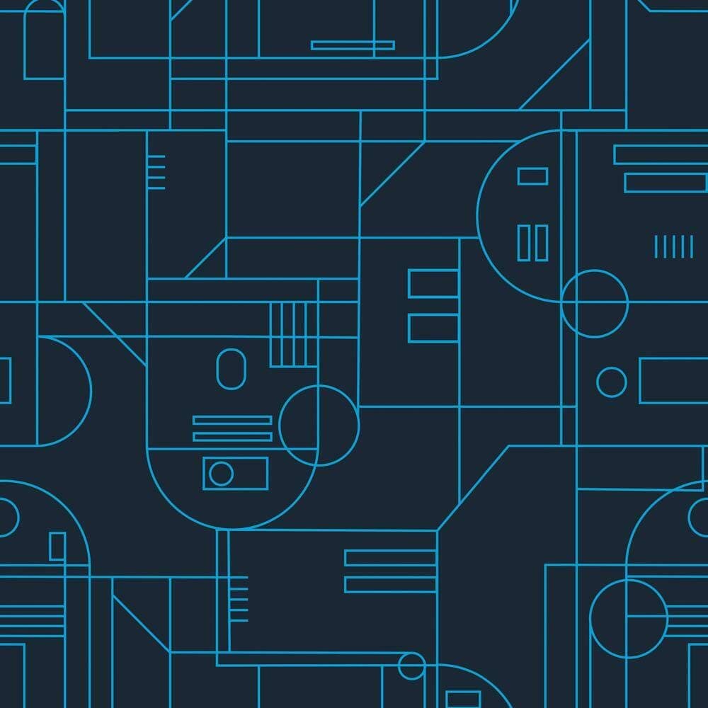 RoomMates Star Wars R2D2 Geometric Navy Peel & Stick Wallpaper by RoomMates, RMK11785RL