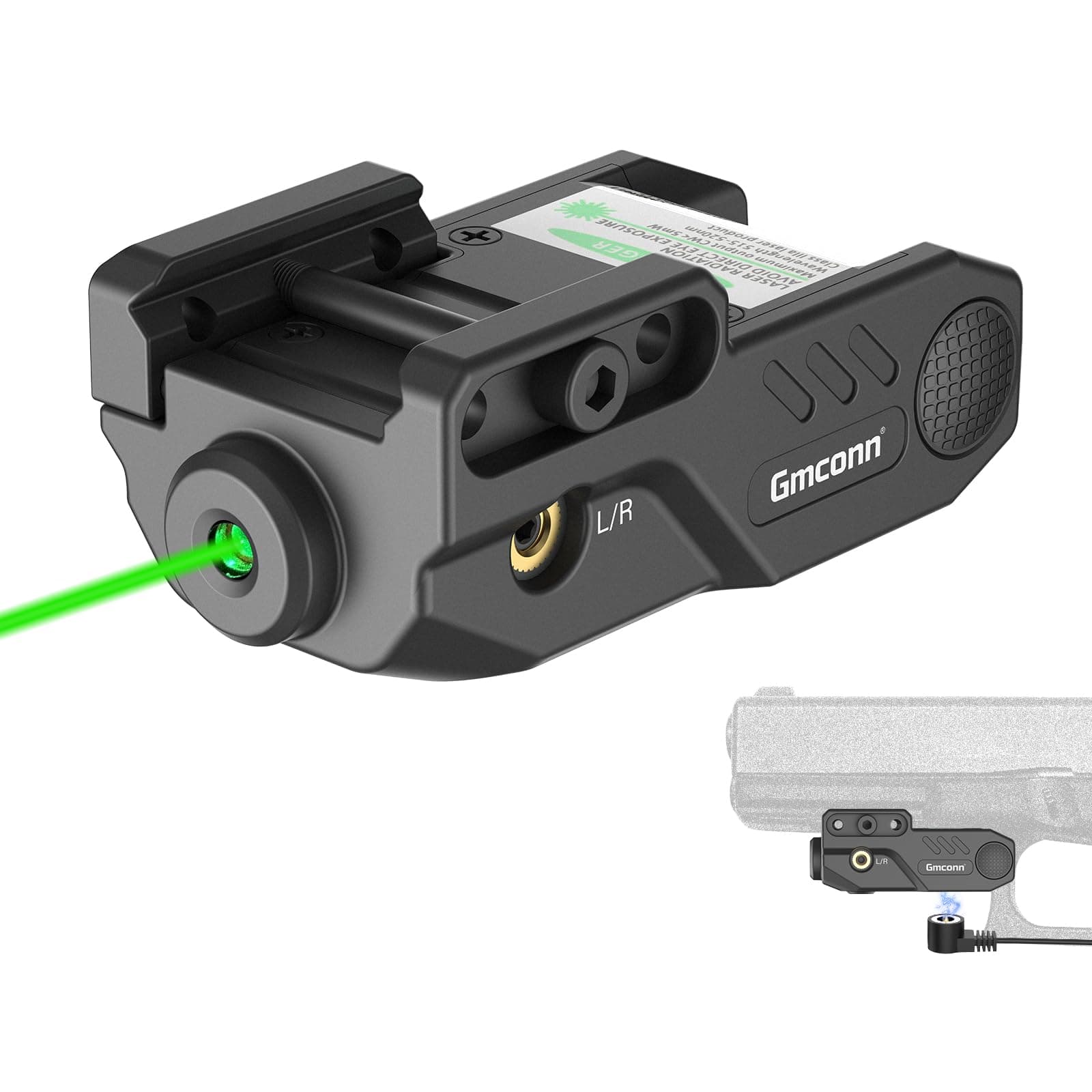 Pistol Green Blue Red Purple Laser Sight with Rechargeable Magnetic USB Port, Low Profile Picatinny Mount Purple Dot Sight