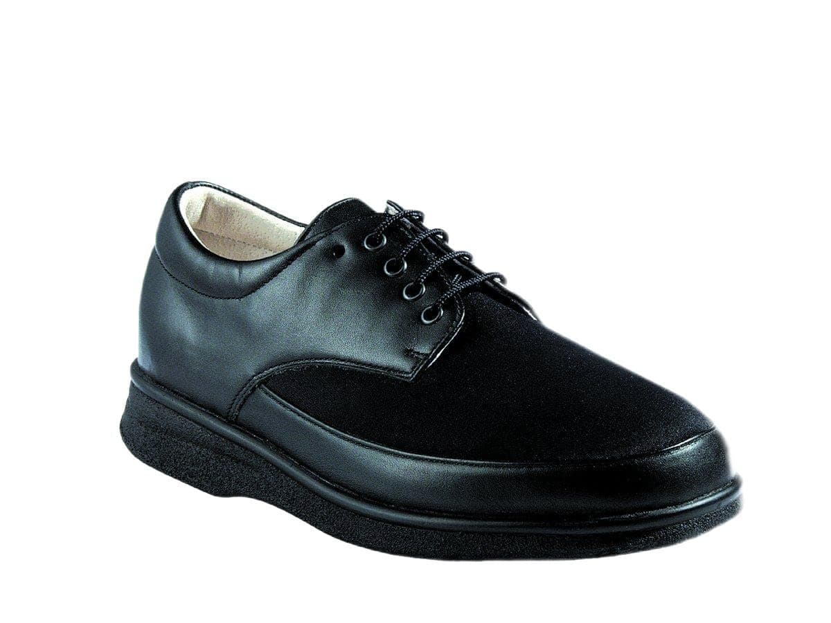 XSENSIBLEWomens Heidi Lace Black Stretchable Leather and Fabric Walking Shoe, 35.5 H, 5.5 Wide