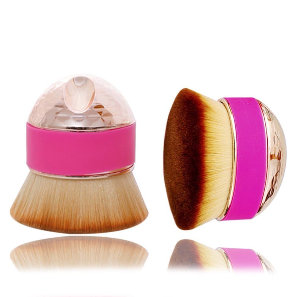Esequre Makeup Brush Premium Egg Makeup Brush Synthetic Kabuki Cosmetics Palm Foundation Face Contour Powder Brush 1pcs Rose Gold