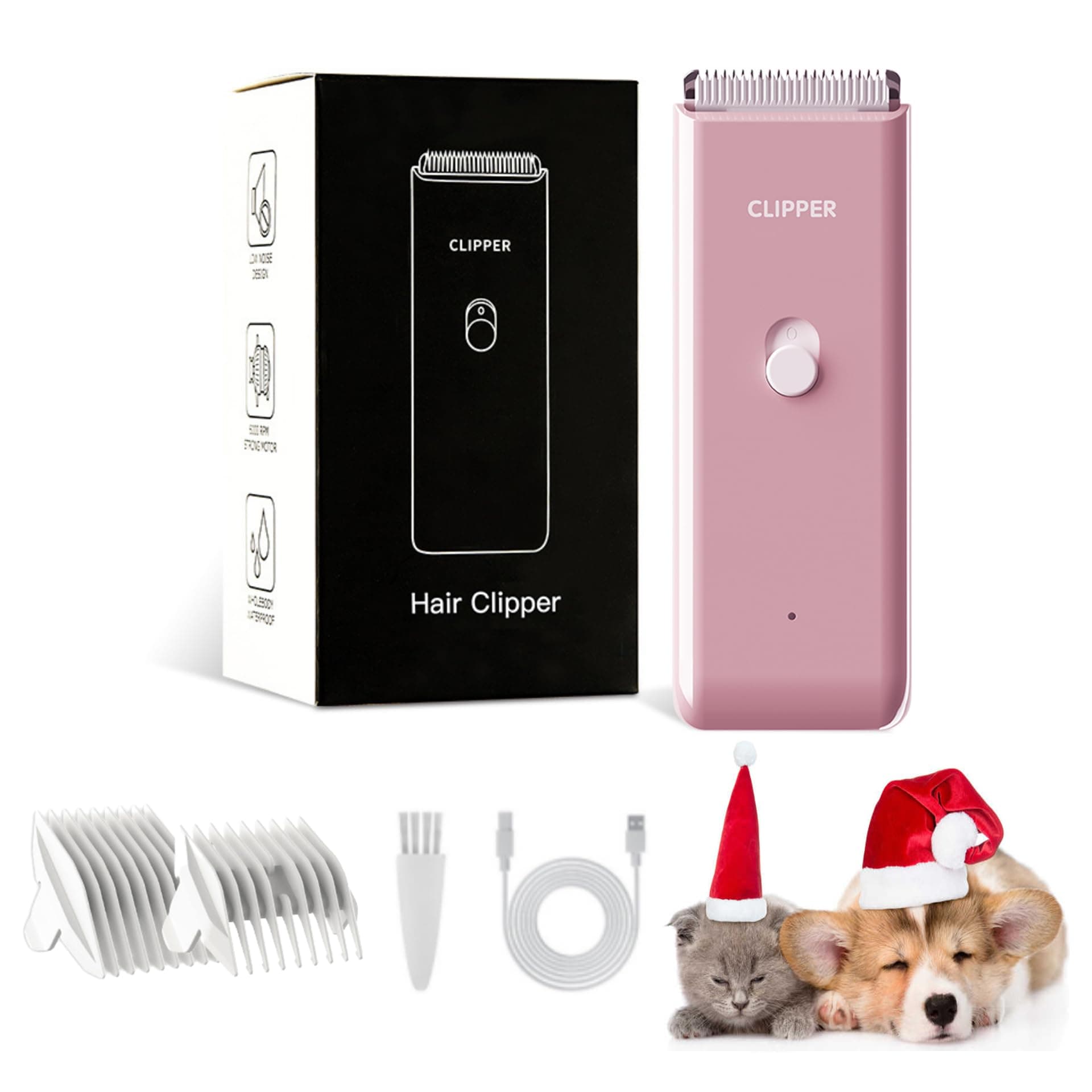 Home Professional Dog Grooming Kit Clipper Low Noise USB Rechargeable for Dog Cat