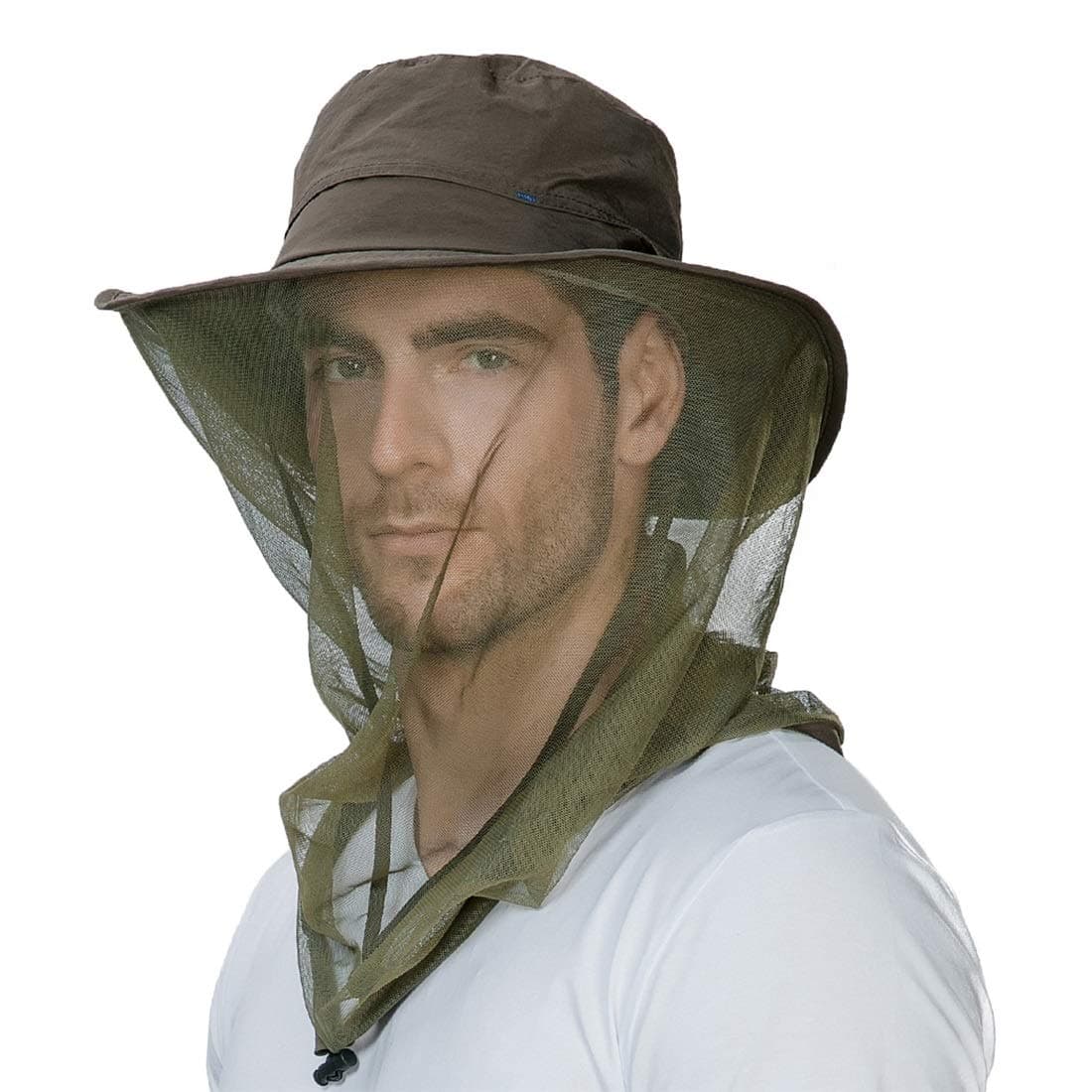 Comhats Net Nylon Mesh Veil Bucket Hats for Men Sun UV Protection Fishing/Gardening/Boating Outdoor