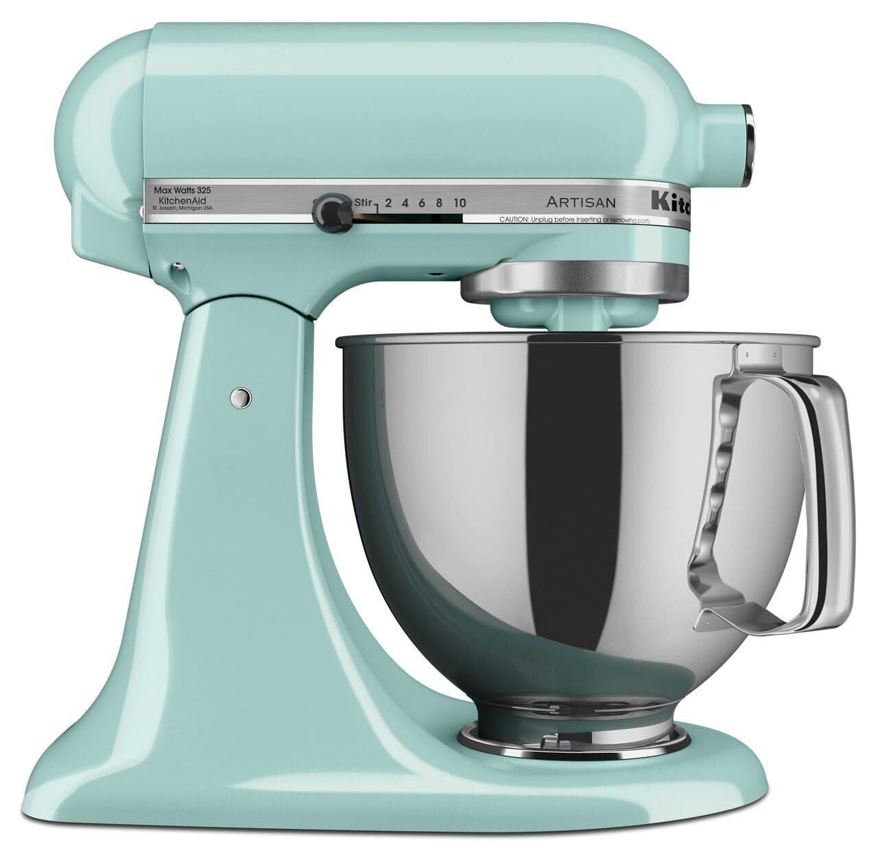 Artisan Series 5 Quart Tilt Head Stand Mixer with Pouring Shield KSM150PS, Ice Blue