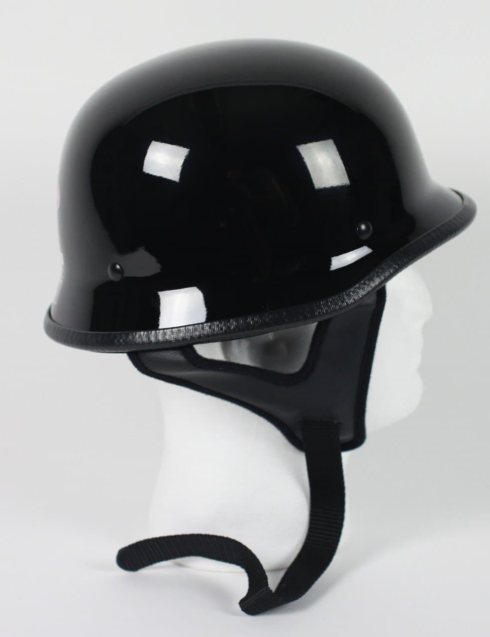Rodia Gloss Black German DOT Motorbike Scooter Motorcycle Helmet XS S M L XL 2XL 3XL