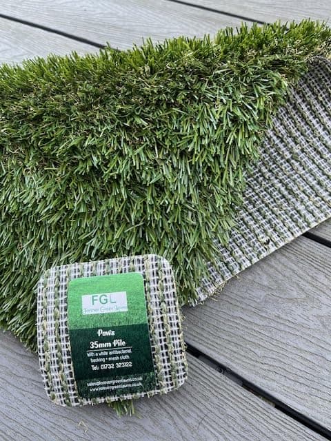 Paws Artificial Grass 1m x 1m Puppy Potty Pad Grass Mat, Antibacterial backing Dog Grass Training Pads, Artificial Turf Pet Grass Mat Replacement for Puppy Potty Trainer Indoor/Outdoor Use 35mm Pile