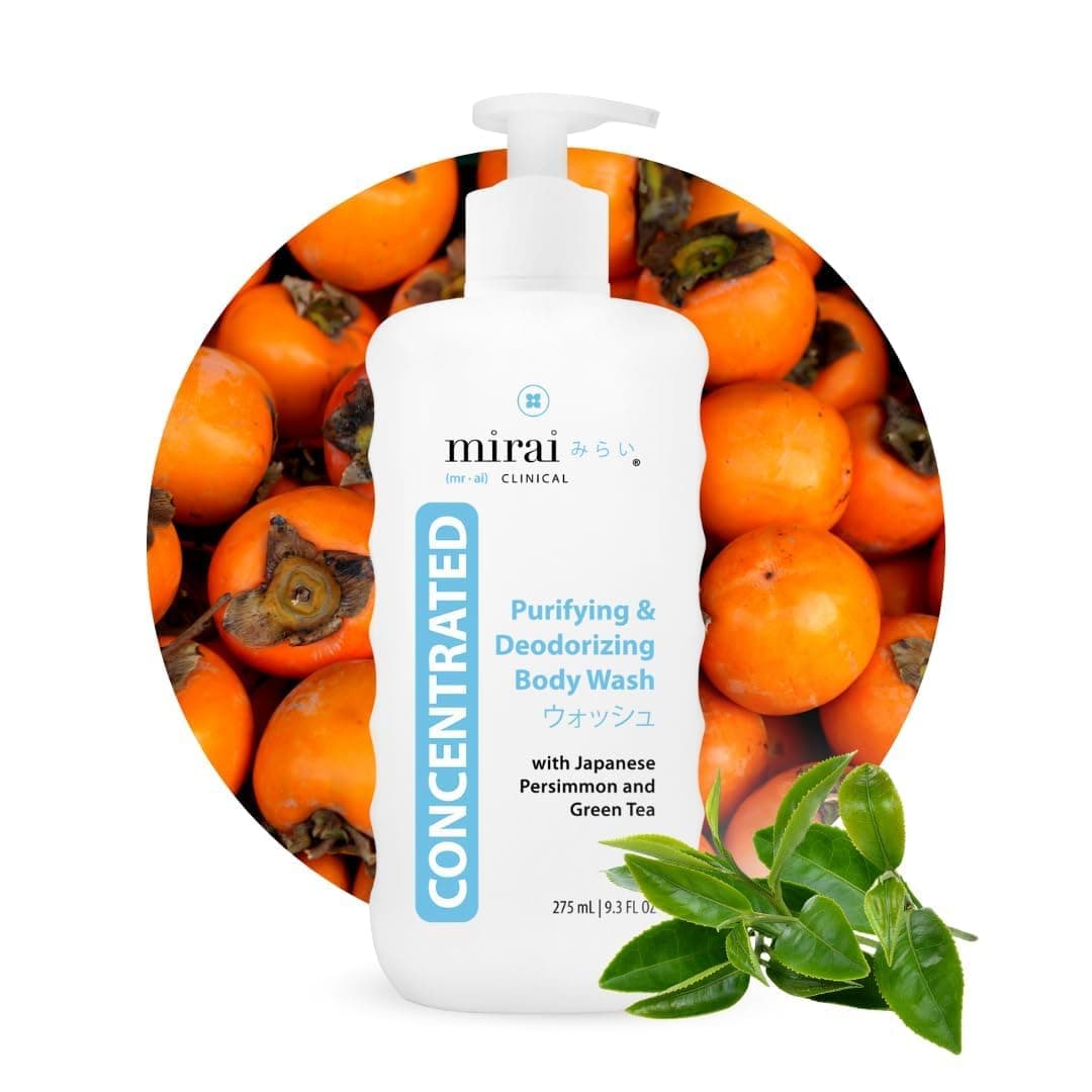 Clinical Purifying and Deodorizing Body Wash with Natural Persimmon and Green Tea Extract for Eliminating Nonenal Odor