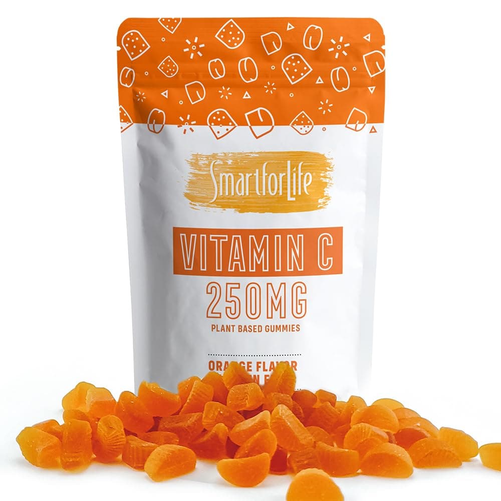 Vitamin C Gummies - Plant-Based Vegan Vitamin C Gummies Natural Orange Flavor - Immune Support Gummies for Adults and Kids - Non-GMO - Dietary Supplement - 60 Count