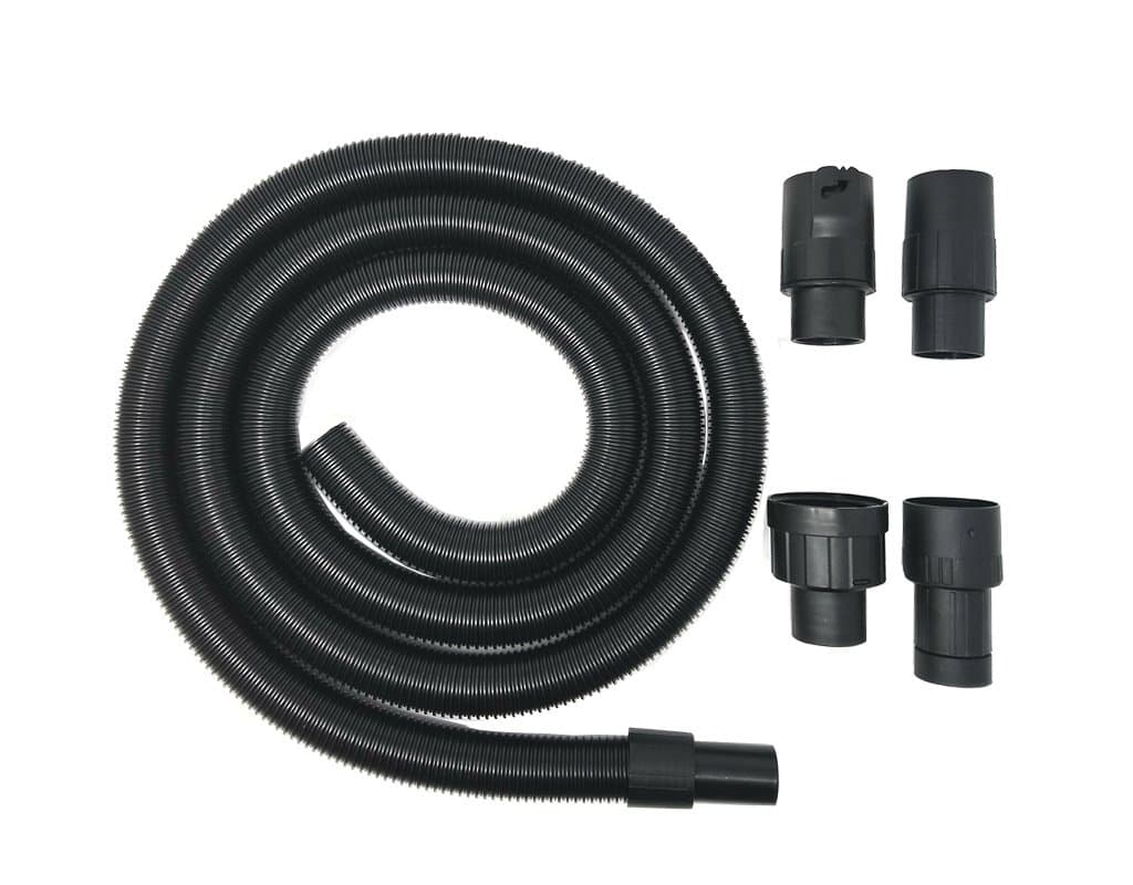 Vacuum Cleaner Hose Kit, 3 metres and 4 Adapters Compatible with Einhell Wet-Dry Vacuum Cleaner Extension Hose 3 m up to 36 mm Hose Systems When Wet & Dry Cleaners