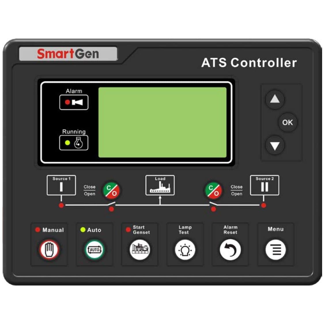 SMARTGEN HAT700BI ATS controller, current measurement, AC/DC power supply