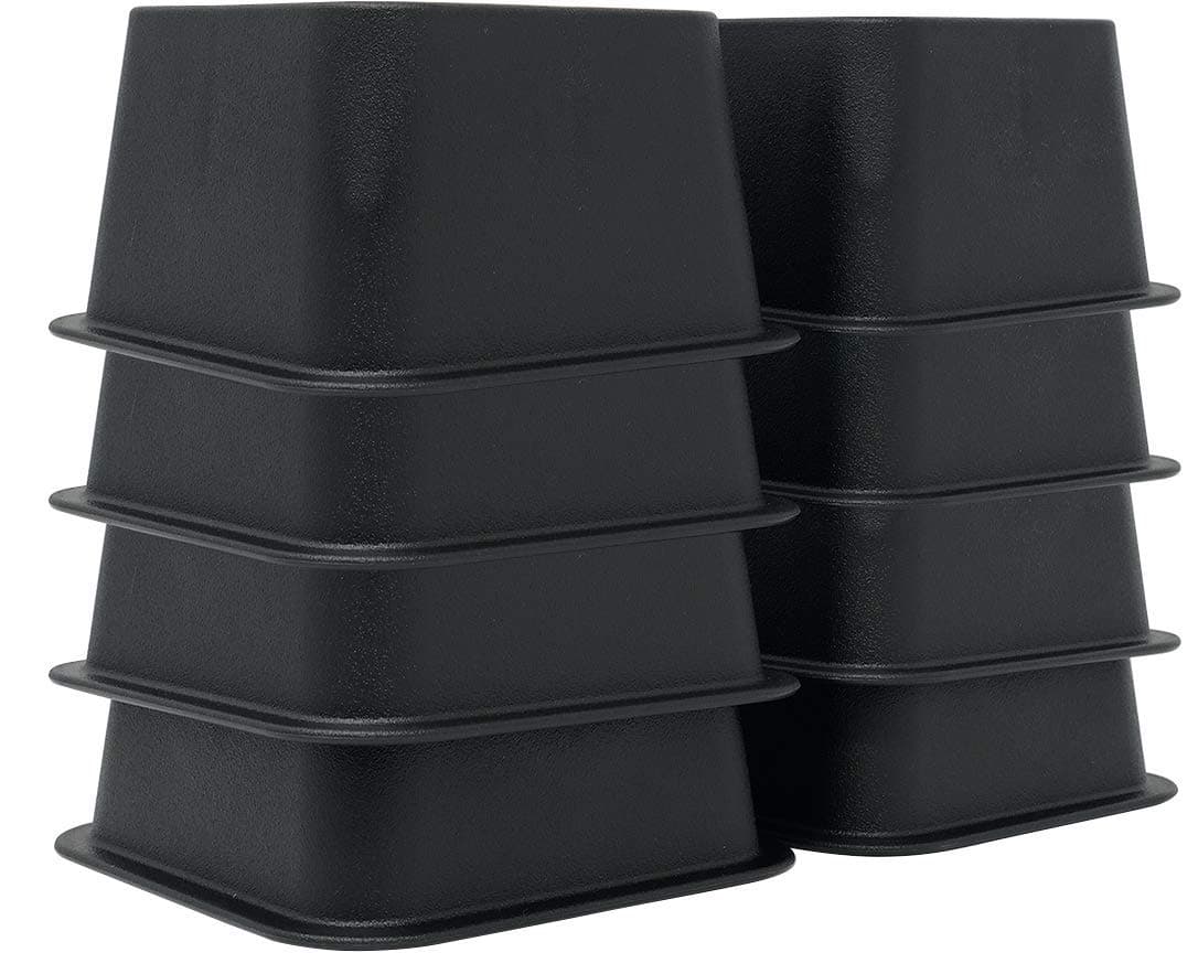 Bed Risers, Raises Your Bed or Furniture to Create an Additional 2 Inches of Storage! Fits Up to 2.75 Inch Bed Post - Reinforced New Heavy-Duty Design to Hold Over 2000 LBS! (2 Inch, 8 Pack)