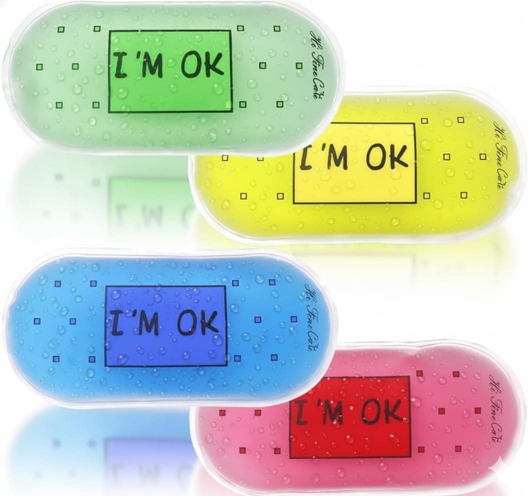 Small Ice Packs, Boo Boo Ice Packs for Injuries Kids Hot Cold Ice Packs Bulk Reusable Gel Bead Ice Pack Cold Compress for Pain Relief