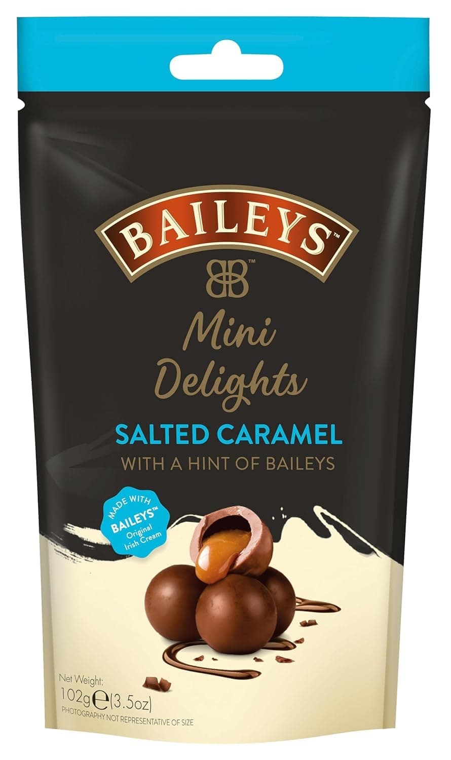 Chocolate Mini Delights Salted Caramel With Baileys, 102G Pouch