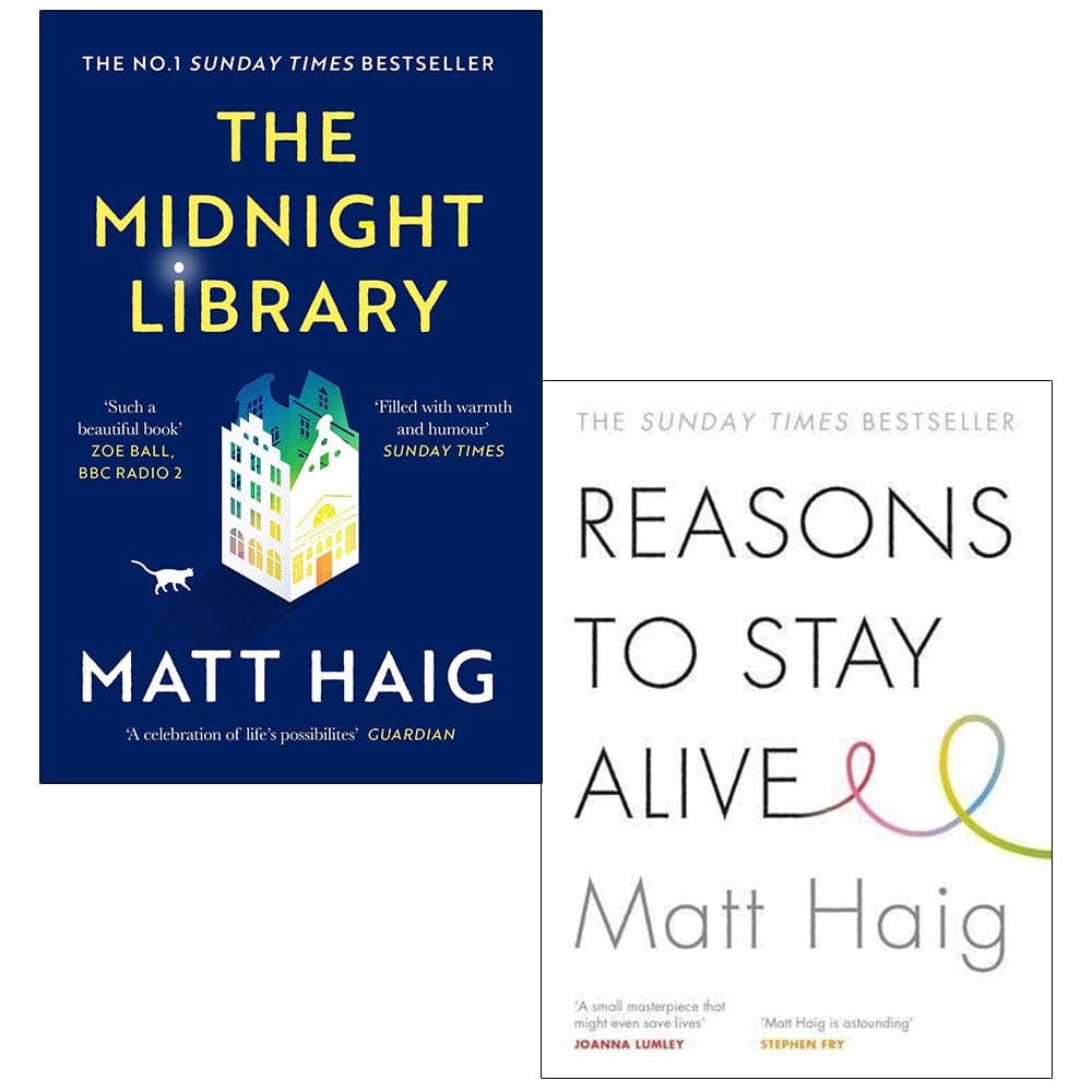 The Midnight Library [Hardcover] & Reasons to Stay Alive By Matt Haig 2 Books Collection Set