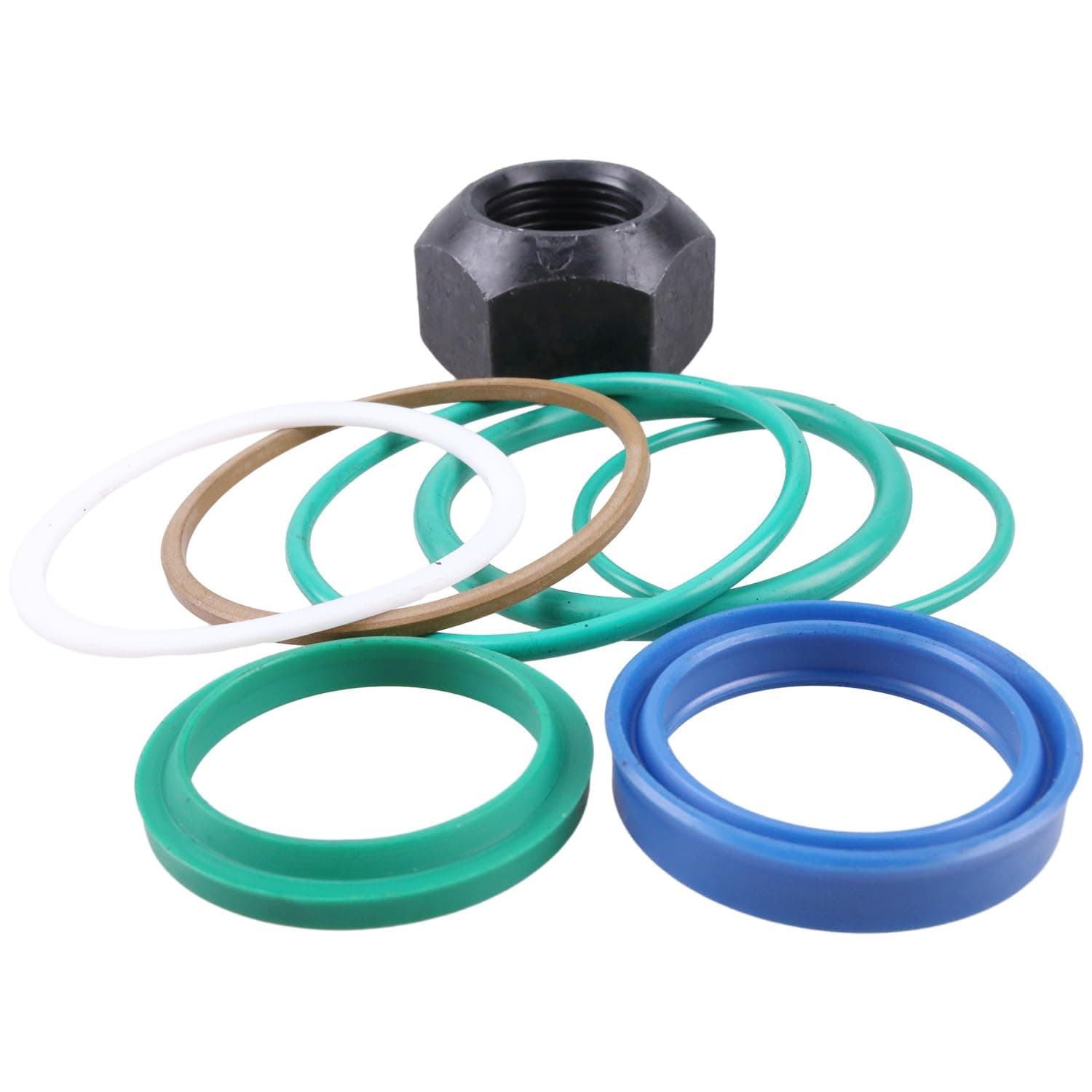 Tilt Cylinder Seal Nut Kit 7199903 Compatible with Bobcat S510 S530 S550 S570 S590 S595 T550 T590 T595 E25 E26 E27 E27Z Compact Track Loader Excavator