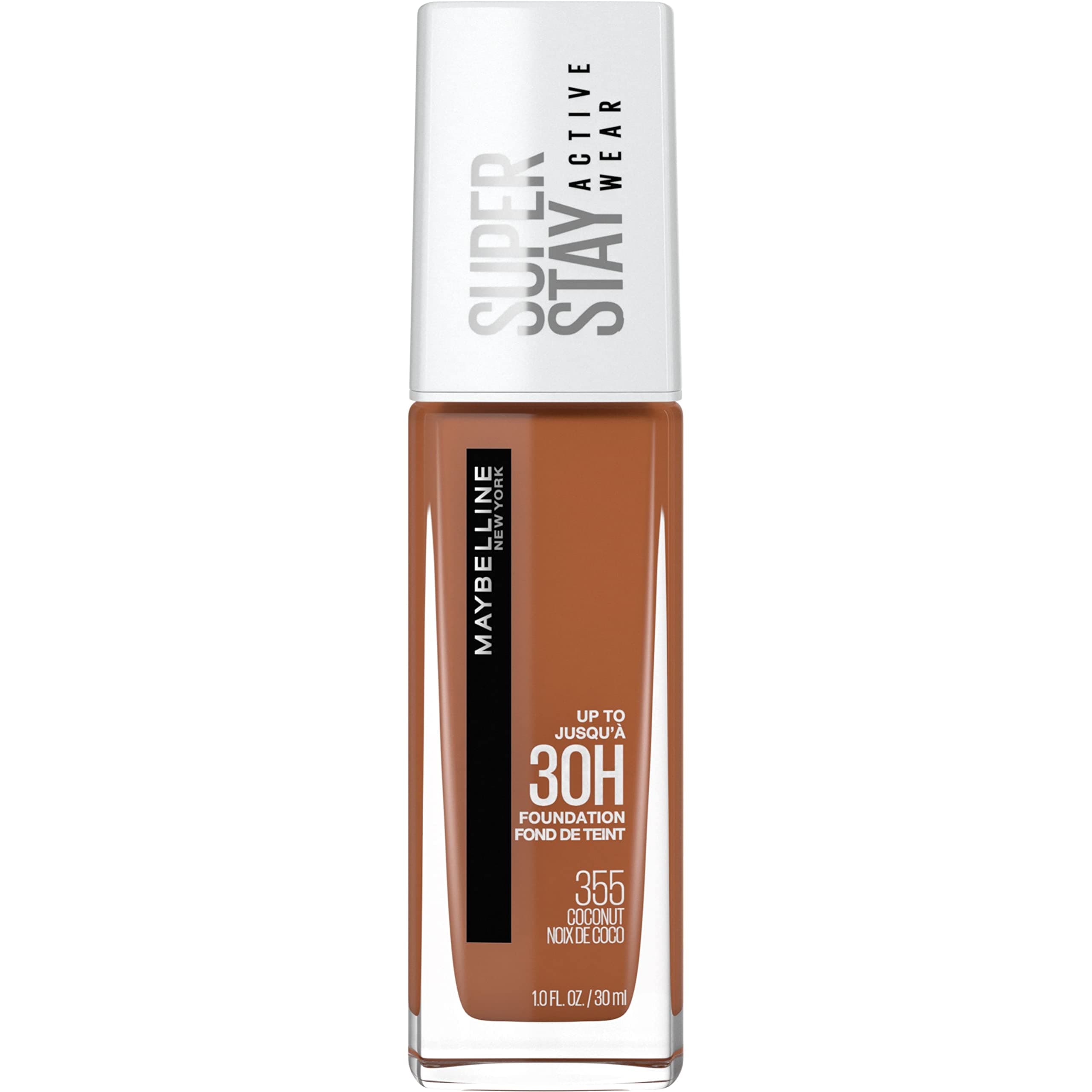Maybelline Super Stay Full Coverage Liquid Foundation Active Wear Makeup, Up to 30Hr Wear, Transfer, Sweat & Water Resistant, Matte Finish, Coconut, 1 Count