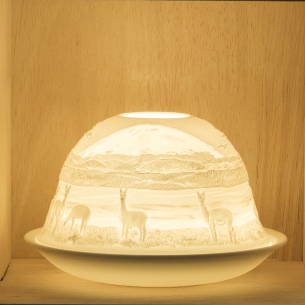 Nordic Light Shade | Deer Tealight Holder Plate | Lace Gift Idea | Candle Accessories, White, One Size