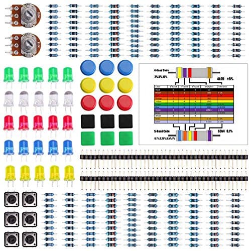 LAFVIN Electronics Component kit with resistors,Pin Header,LEDs, Switch, Potentiometer,for Arduino MEGA2560