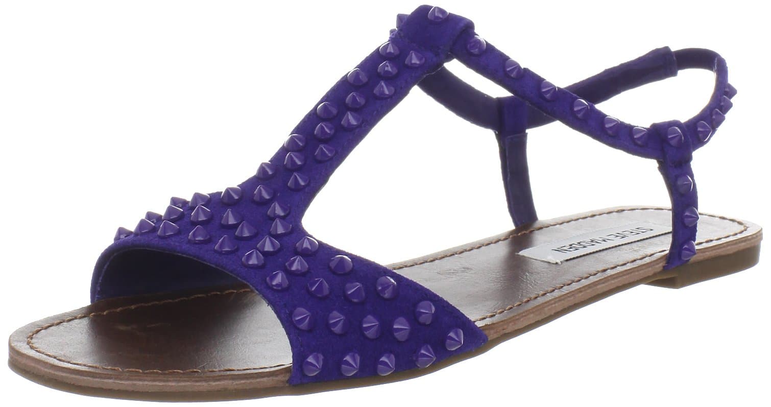 Steve Madden Women's Nickiee Suede T-Strap Sandal