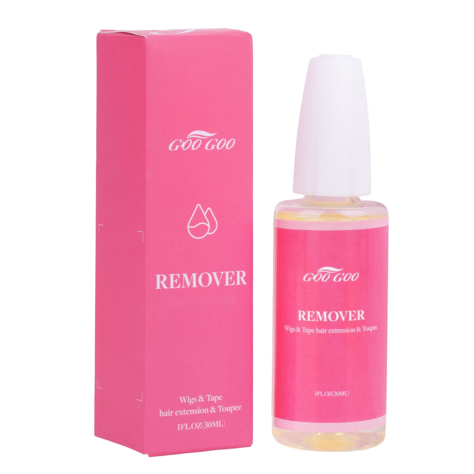 GOO GOO Tape in Extension Remover, Wig Glue Remover, Tape in Hair Extensions Adhesive Remover, Removes Hair Glue, Wig Tape, Double Sided Extension Tape, Fast Acting Hair Extensions Remover 30ml