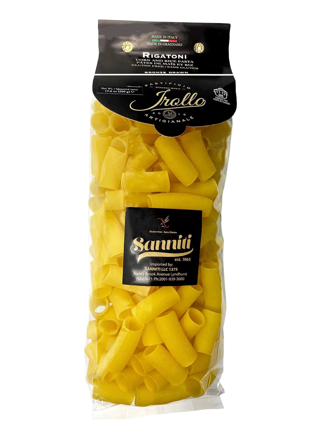 Artisanal Gluten Free Pasta di Gragnano Imported From Italy, 17.6 oz (Rigatoni)