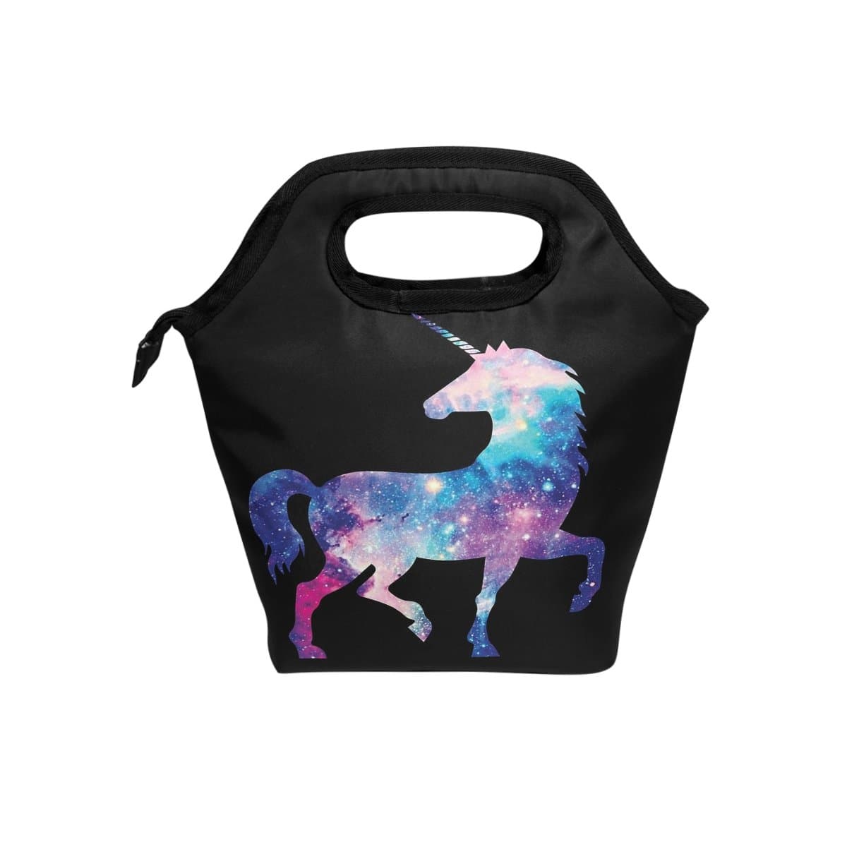 ShineSnow Magic Unicorn Galaxy Star Insulated Lunch Bag Tote Handbag, Cartoon Animal Horse lunchbox Food Container Gourmet Tote Cooler warm Pouch For School work Office