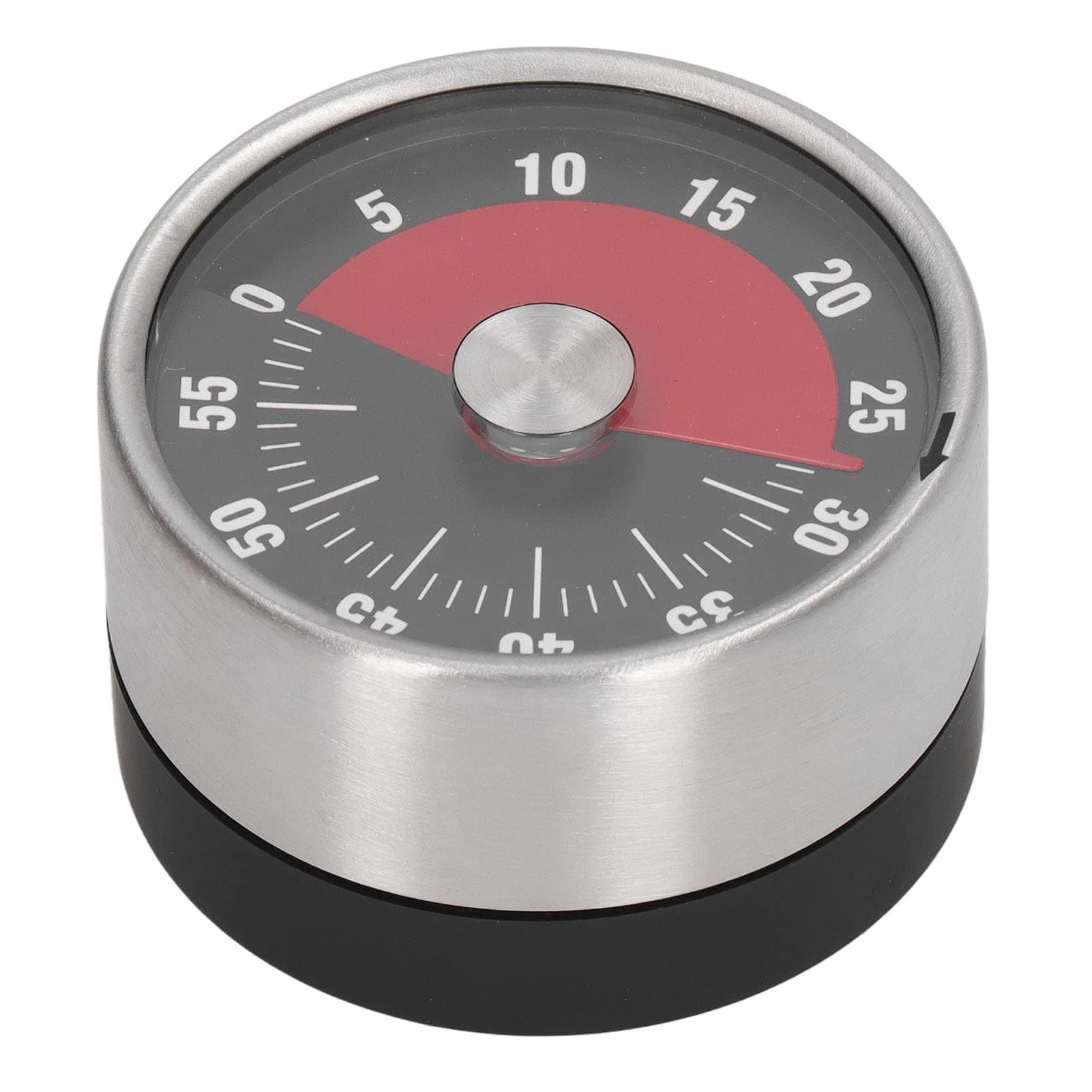 Mechanical Timer, Magnetic Kitchen Timer, 60 Minute Countdown Timer Visual Timer for Cooking, Baking, Working, Classroom, Time Management Tool with Alarm Sound & Stainless Steel