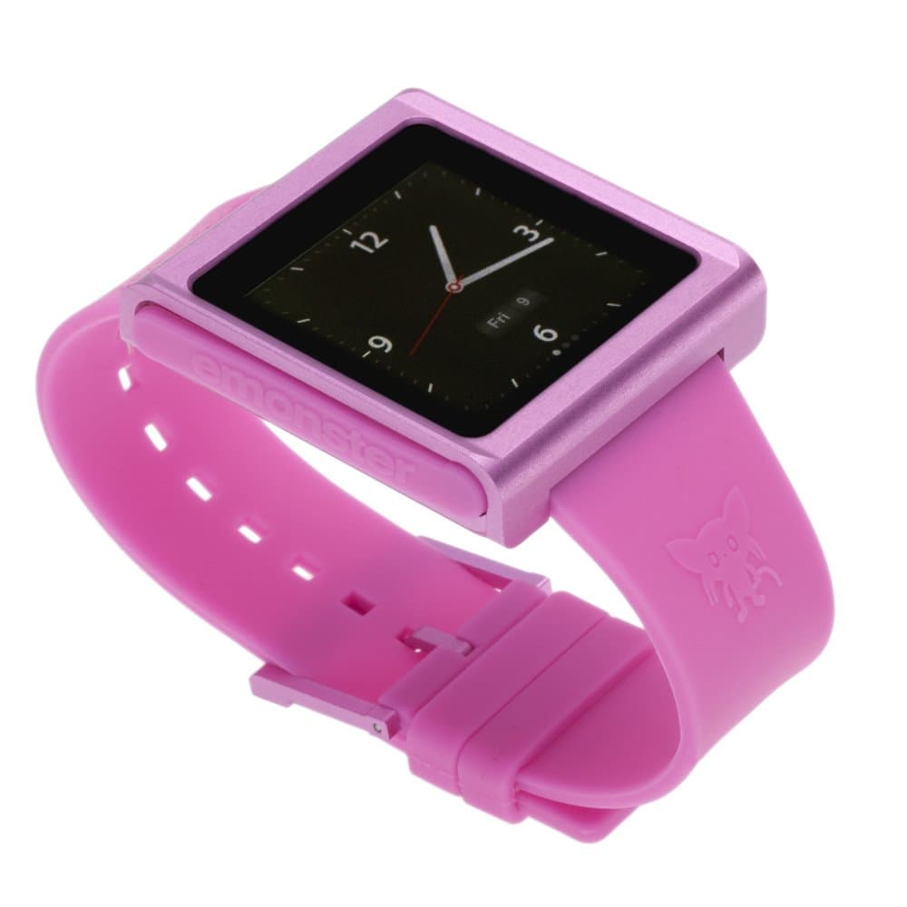 nanox - Apple iPod nano watch conversion kit (Pink Case / Pink Strap)