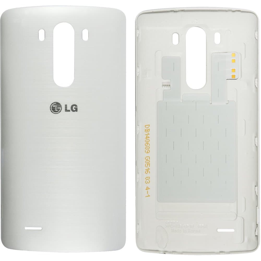 Original LG Battery Cover white/Battery Back Cover for the LG G3 D855 with NFC (White) – ACQ87482401