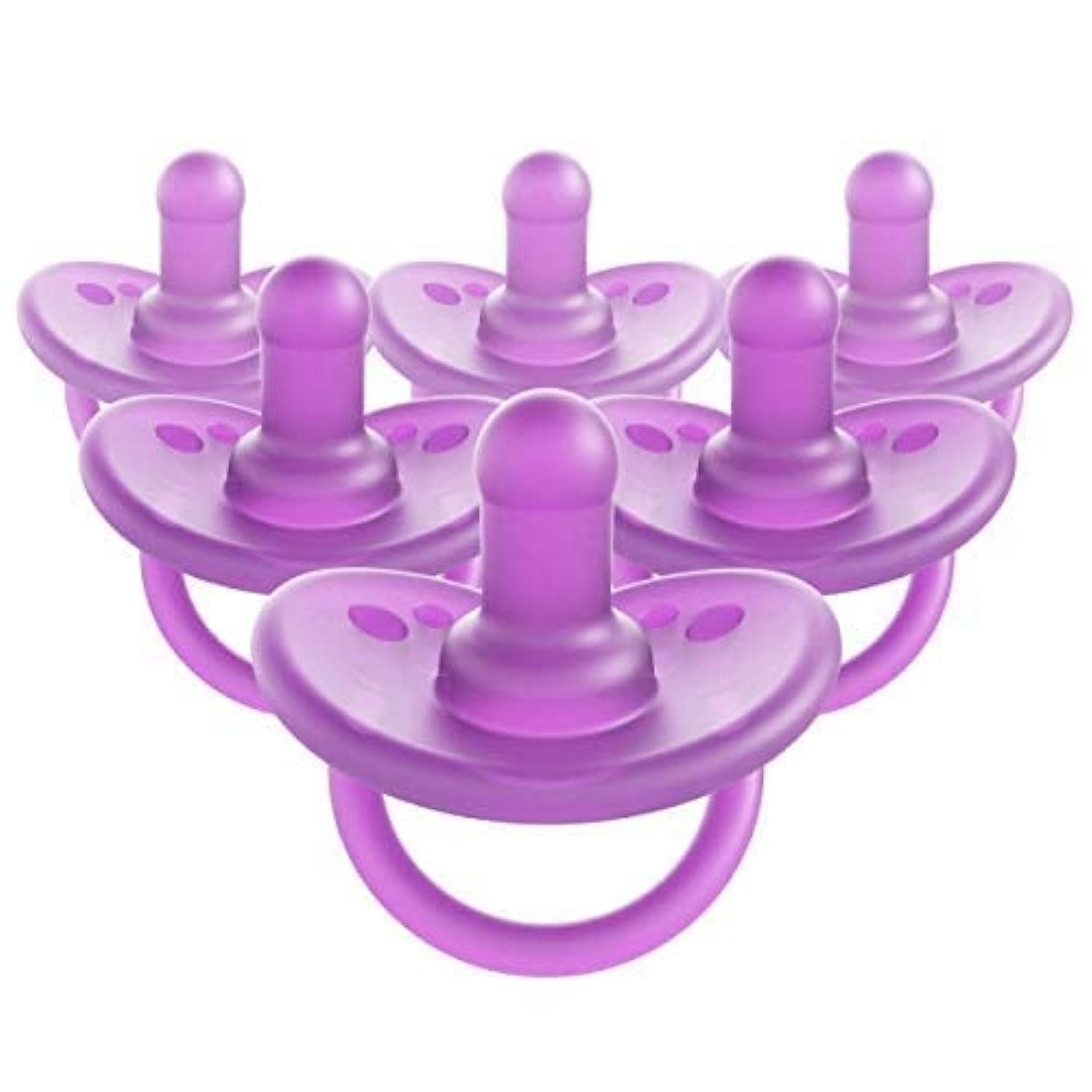 Evenflo Balance + Cylindrical Pacifier (0 Months+, 6pk, Purple)