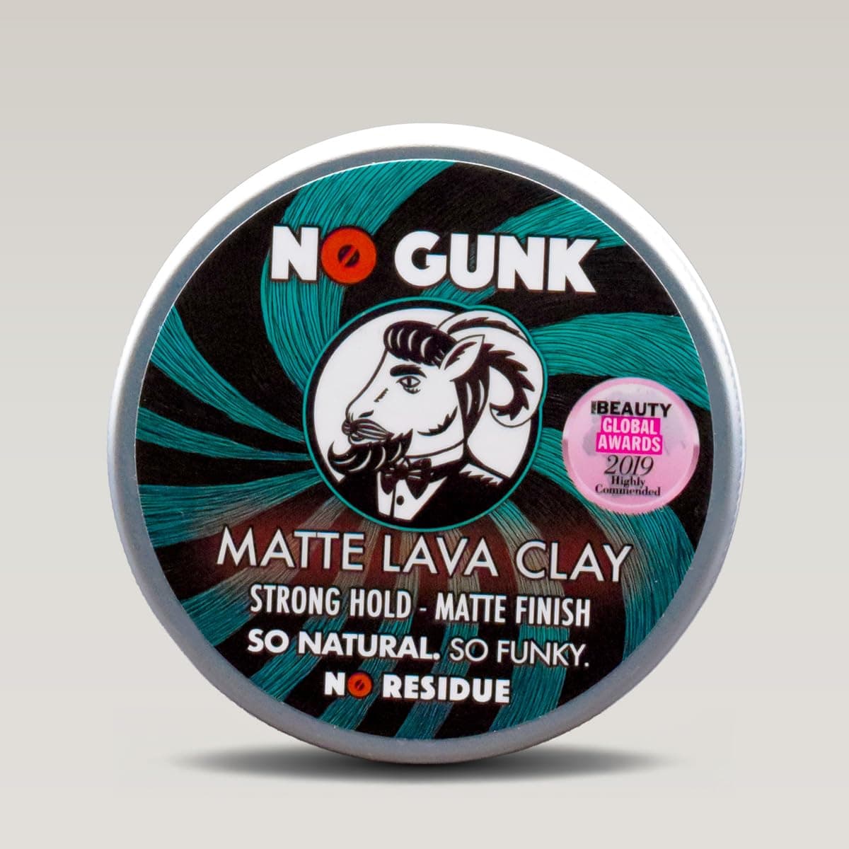 100% Natural Hair Styling Clay For Men - Strong Hold - Matte Finish - Natural & Organic Ingredients - Matte Lava Clay (Unscented, 50g)