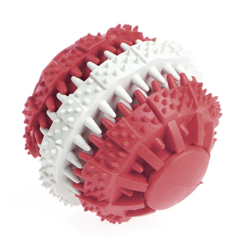 Rusero Rubber Pet Dog Cat Puppy Ball Chew Teething Treat Training Play Squeaker Toy