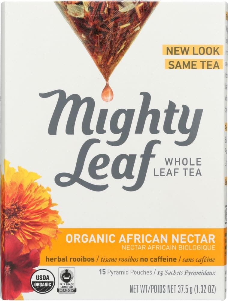 Mighty Leaf Organic African Nectar Tea, Rooibos Herbal Blend with Fruity Notes, 1.32 oz (Pack of 1)