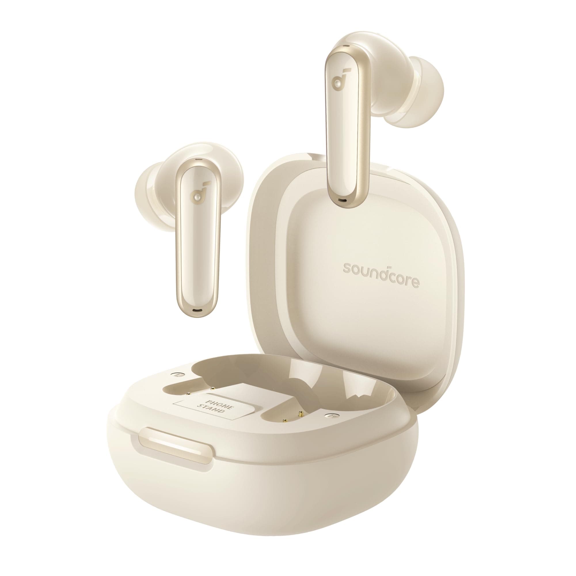 P40i by Anker, Noise Cancelling Wireless Earbuds, Adaptive Noise Cancelling to Environments, Heavy Bass, 60H Playtime, 2-in-1 Case and Phone Stand, IPX5, Wireless Charging, Bluetooth 5.3