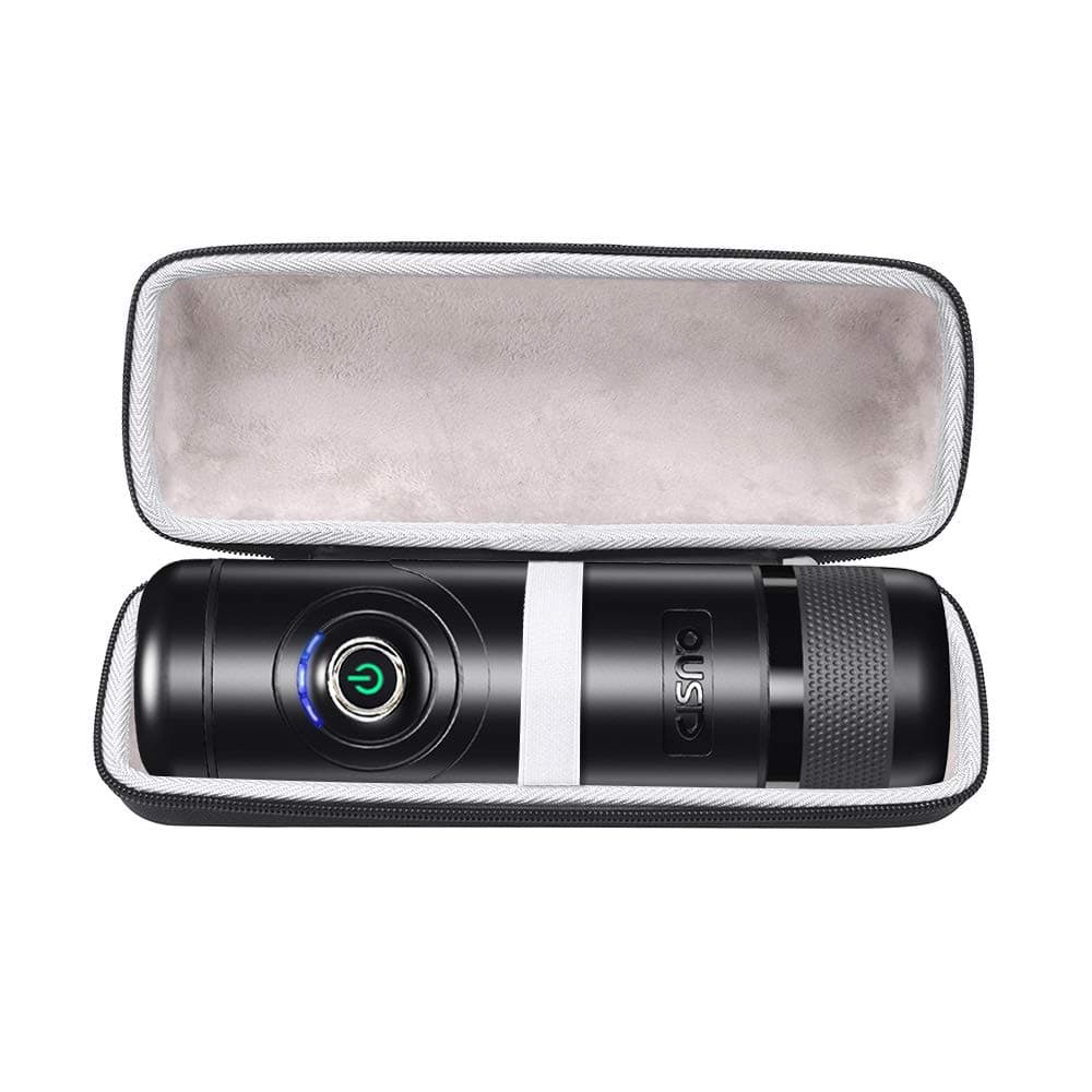 Esimen Hard Travel Case for AICOK WEOOLA Portable Coffee Maker CISNO Automated Portable Espresso Machine Carry Bag Protective Storage Box (Black+Gray)