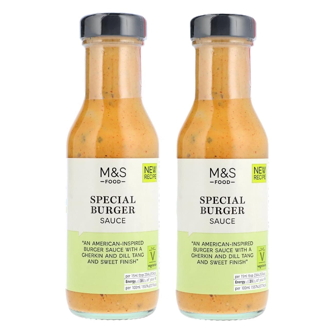 M&S Special Burger Sauce, 250ml, Tangy Tomato and Mustard with Gherkins and Dill, Suitable for Vegetarians (2 Pack)