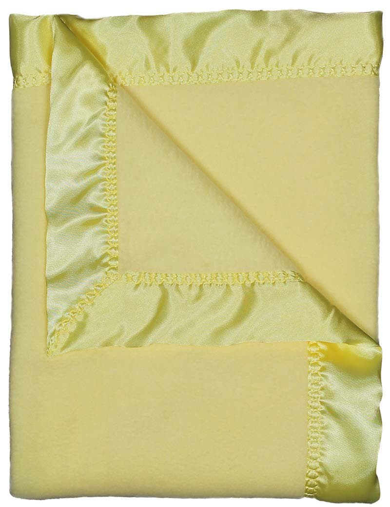Raindrops Fleece Unisex Receiving Blanket, Yellow