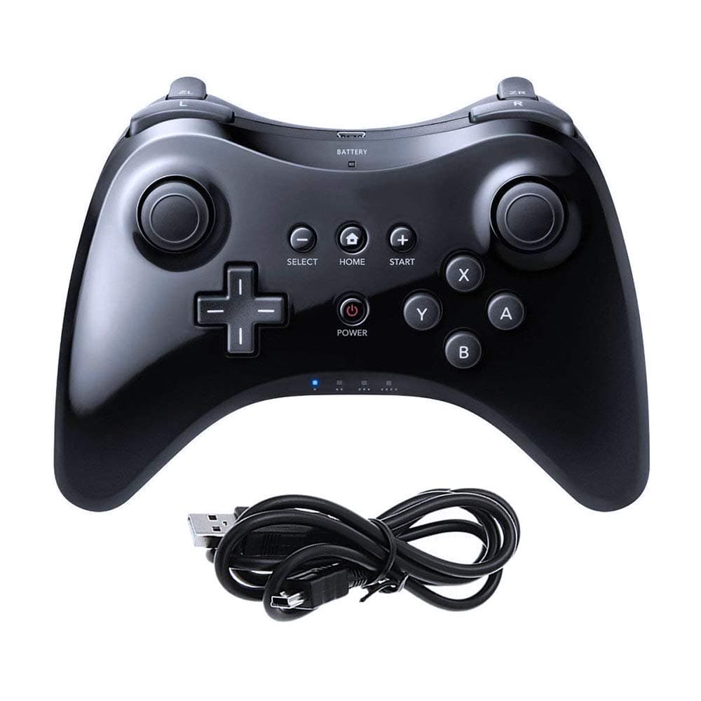 CooleedTEK Black Classic Wireless Pro Controller Game Controller Gamepad Joypad Remote for Nintendo Wii U