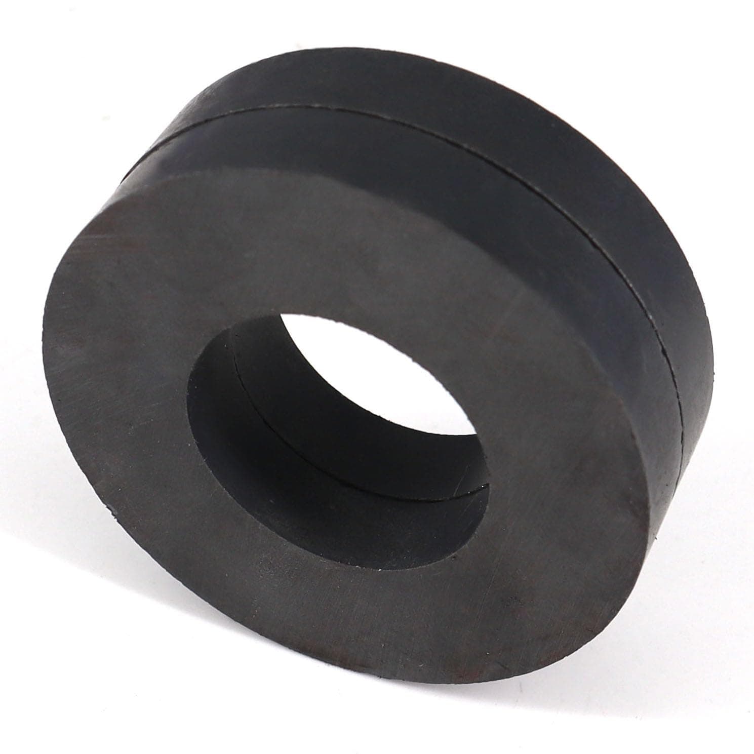 AOMAG Strong Ferrite Magnet Ring OD60 x ID32 x 10mm 2.4'' large grade C8 Ceramic Magnets (Pack of 2)