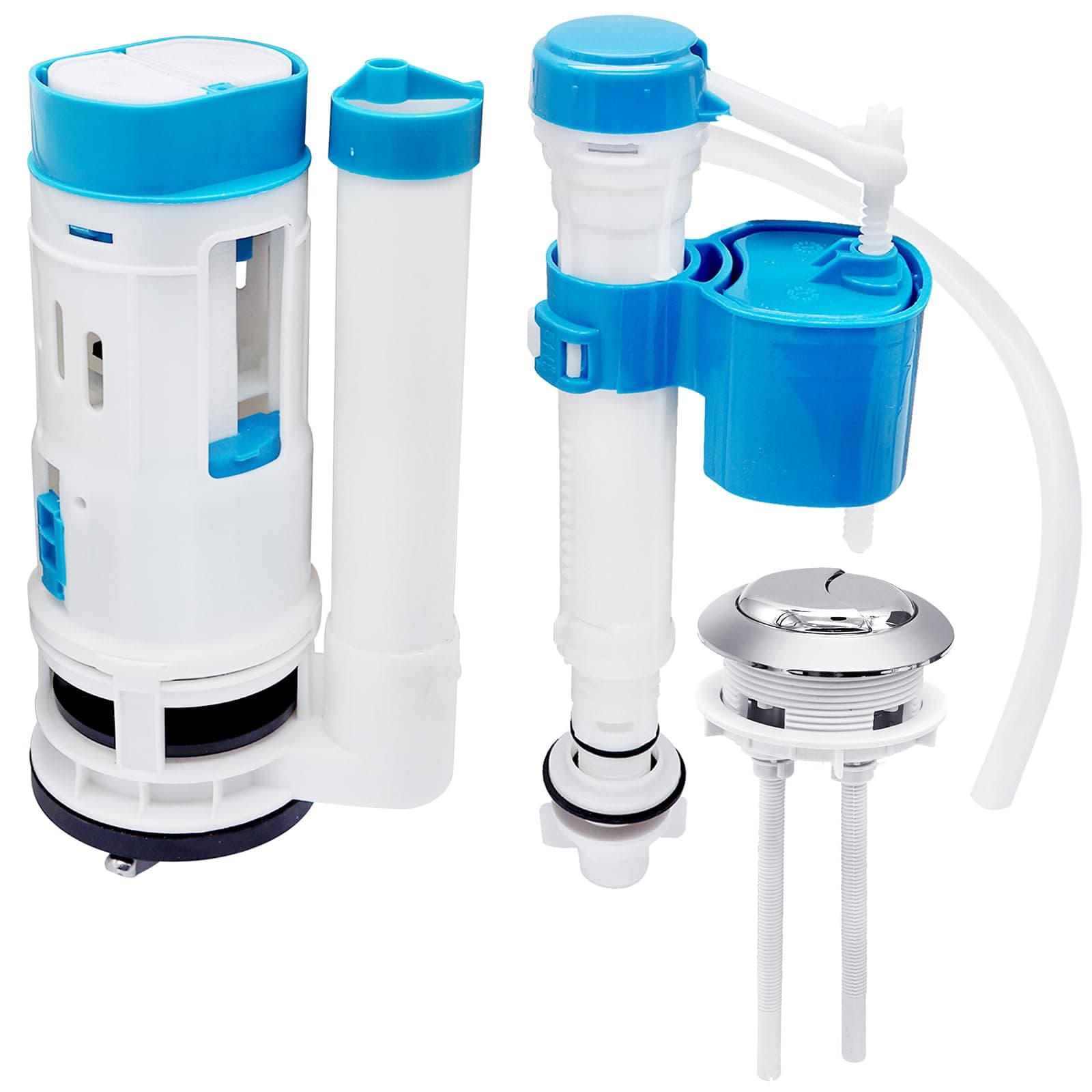 Dual Flush Valve and Flush Toilet Cistern Push Button Assembly, Adjustable Toilet Flush Valve General Toilet Cistern Fittings