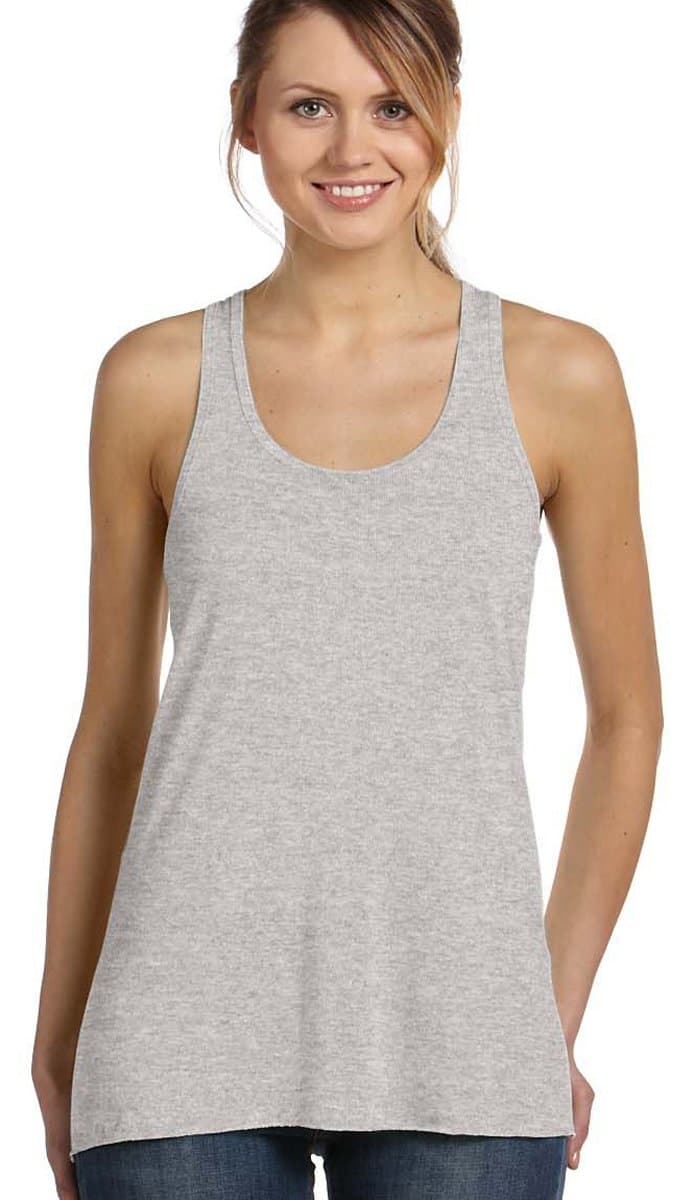 Bella + Canvas Womens Flowy Racerback Tank (B8800) DRK GREY HEATHER