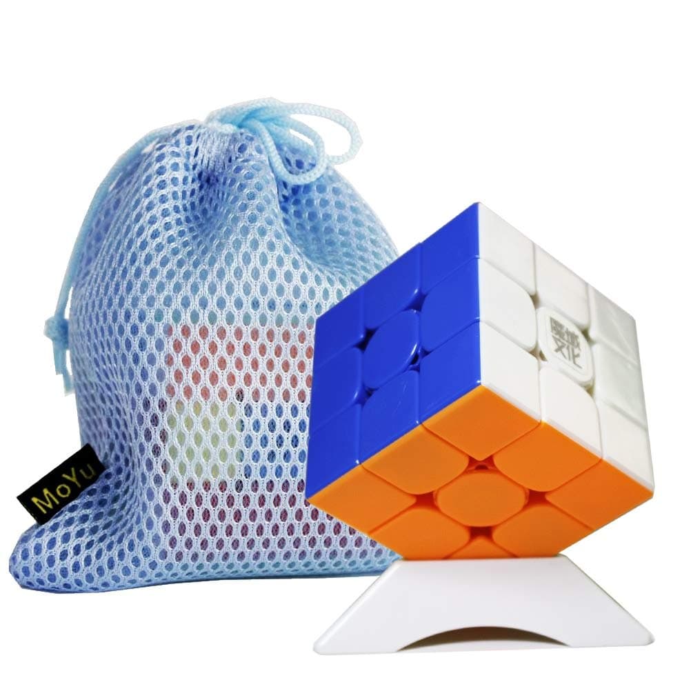 FunnyGoo MoYu Weilong WR 3x3 MoYu Culture welong wr Cube magic puzzles cubes Smoothly Fast Twist Puzzle Cube + one cube bag and one stand (Stickerless)