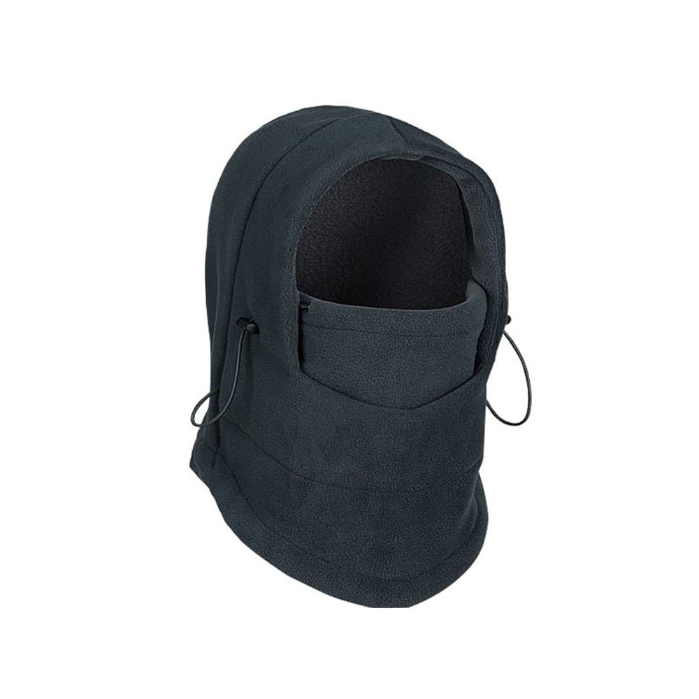 Deggodech Balaclava Full Face Mask Thermal Windproof Warm Mask Fleece Hood Hat Neck Warmer Face Cover Winter Outdoor Sports Ski Bike Mask Adjustable Anti-Cold Hat for Mens Womens (Black)