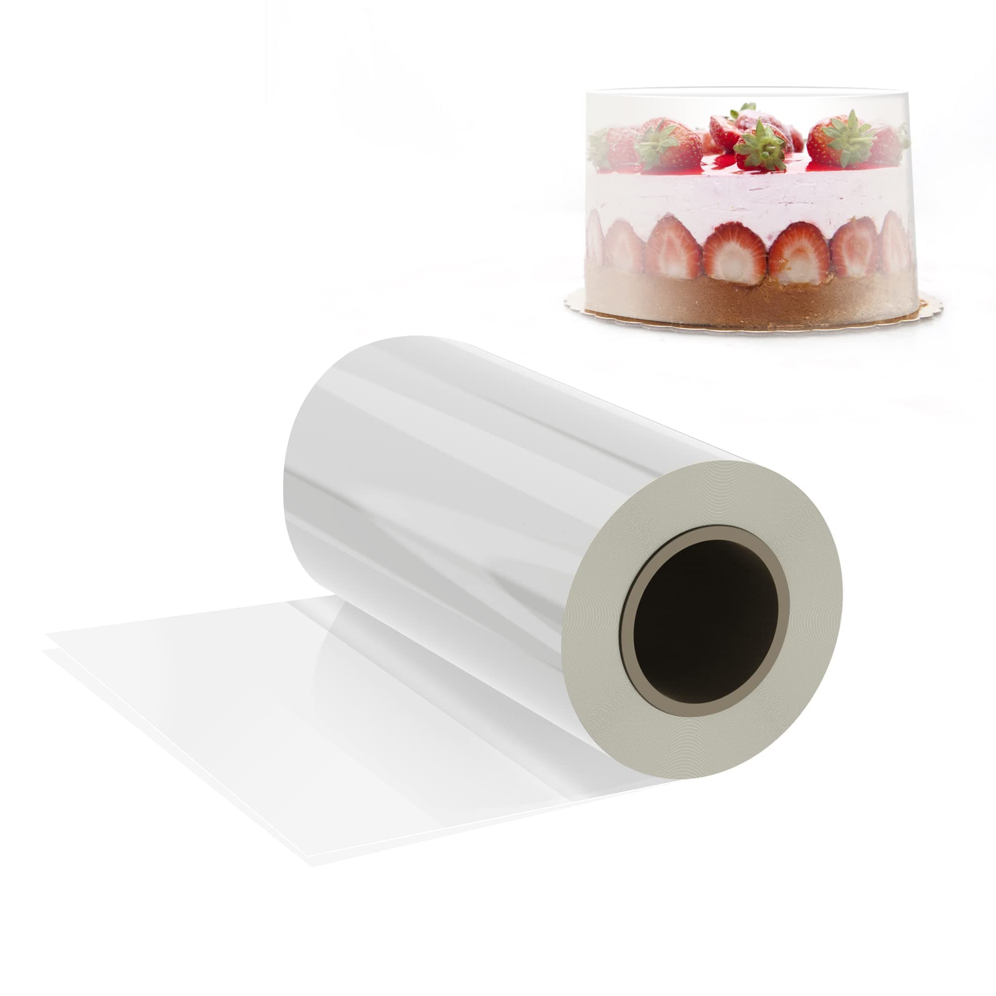Cake Collar, Acetate Roll(4 Inch * 32.8 Feet) Transparent Chocolate Mousse Collar Baking Surrounding Edge Decorating Acetate Sheet