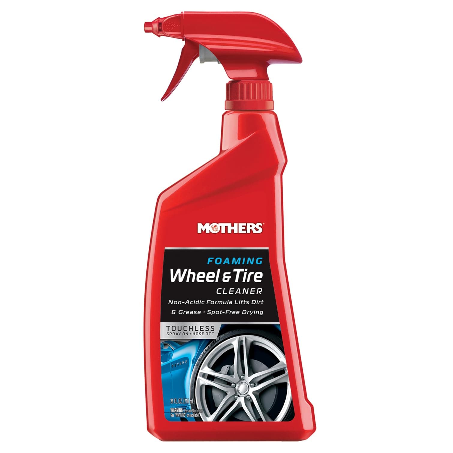 Foaming Wheel & Tire Cleaner, 24 oz. – Foaming Action Lifts Brake Dust & Grime, Safe for Factory-Coated Wheels, Restores, Cleans, Finishes Fast, Spot-Free Rinse (05924)