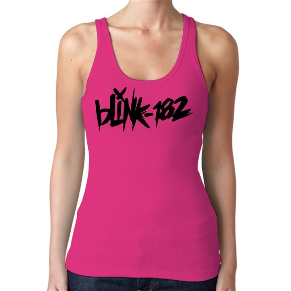 Tinage Blink 182 T Shirts A0054 Womens Bamboo Performance Tank Rock Tees Fuchsia L