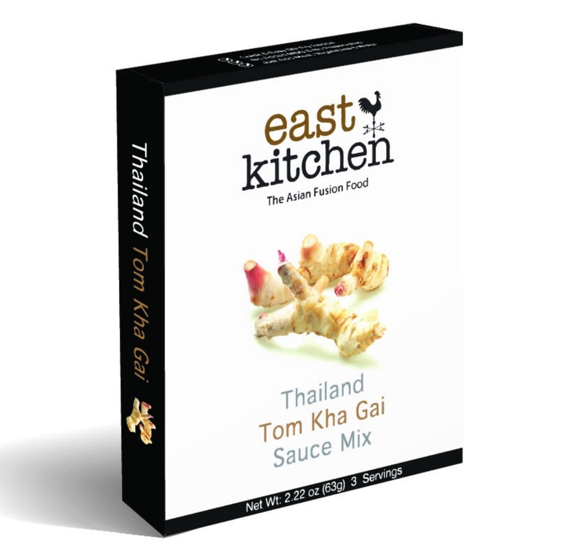 East Kitchen Tom Kha Gai (Curry Style), Thai Gourmet Sauce Mix, with Coconut Powder (Pack of 5)