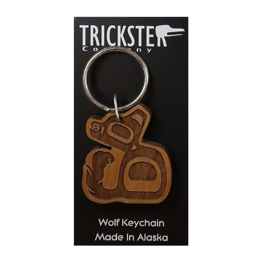Trickster Company Northwest Coast Native Art Formline Key Chain - Wolf