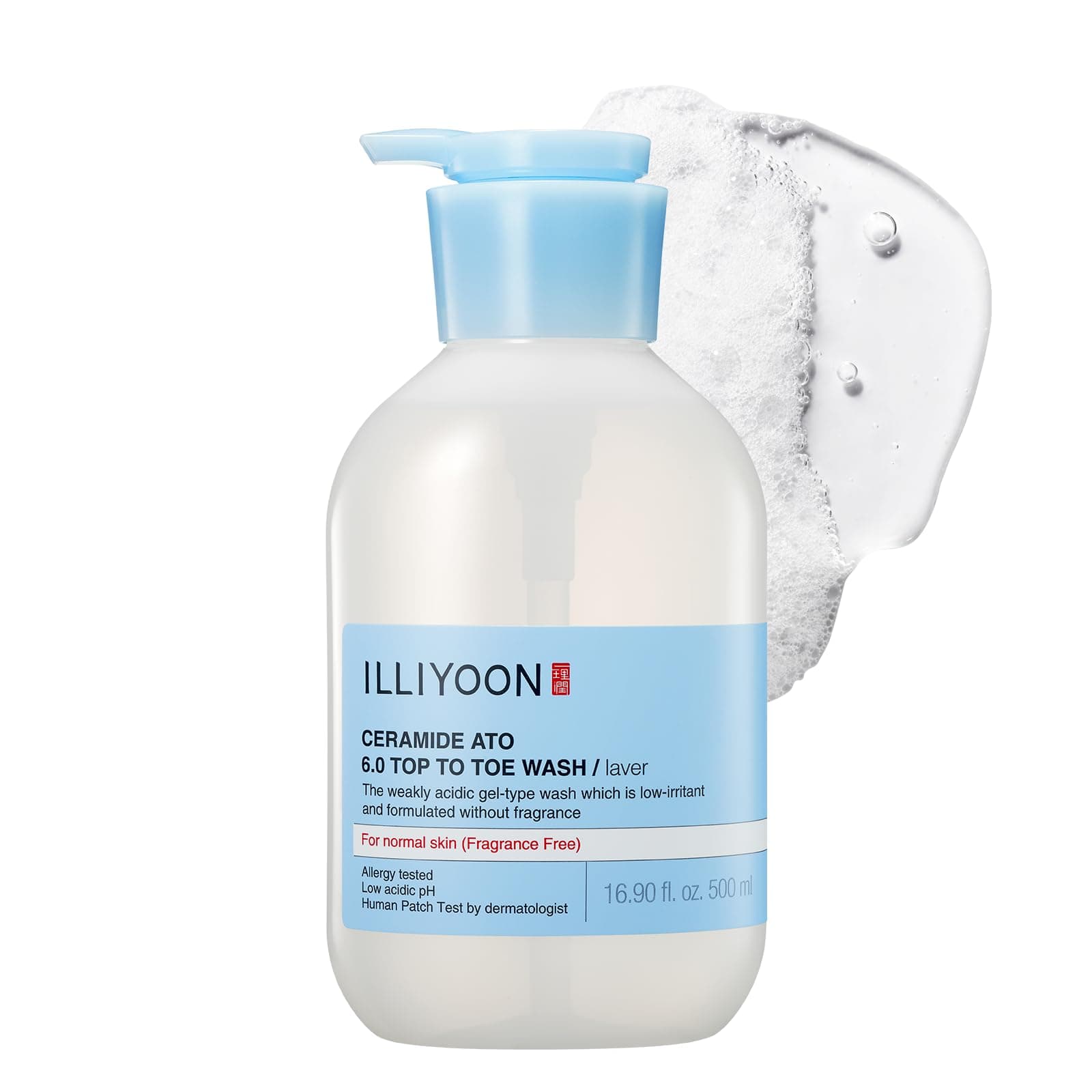 Ceramide Ato 6.0 Top to Toe Wash - Mild Cleanser for Baby body, 16.9 Fl Oz (500ml)