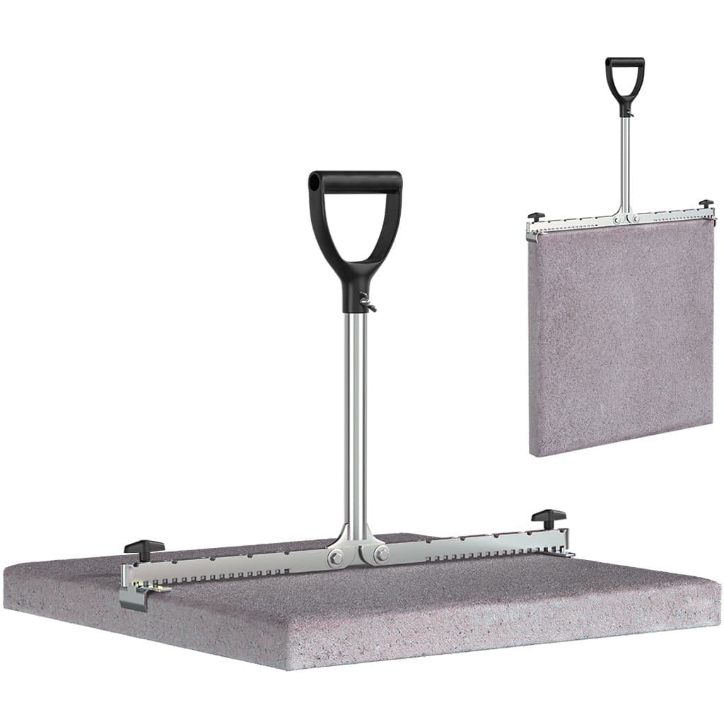 LANGFIT Paving Slab Lifter with Extra-Long Handle 30–62cm - Easy on The Back and Hips! - Load Capacity up to 60 kg - Made in Germany - MS-PH2062L